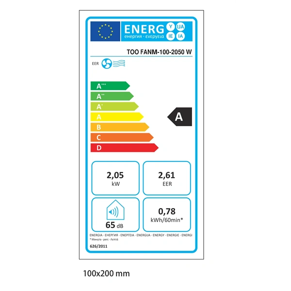 TOO FANM-100-2050 W ALASKA mobil klíma, hűt, távirányító, beépítő keret, 2050W (Újszerű)