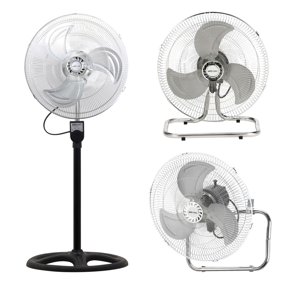TOO FANS-45-300-B-3IN1 ezüst-fekete, 45 cm, sebességfokozat száma:3, 55 W, padló ventilátor(Újracsomagolt)