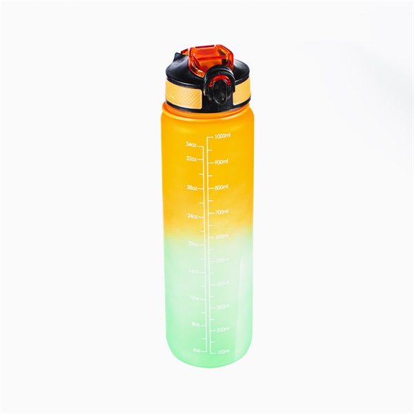 TOO KT-400 1000ml-es színátmenetes motivációs kulacs idézetekkel és időskálával