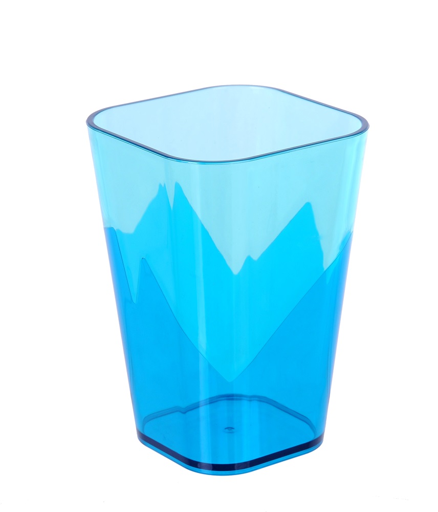 TOO KT-148-BL 600ml-es duplafalú, négyszögletes műanyag pohár