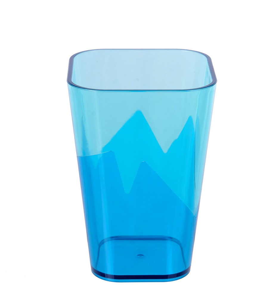 TOO KT-148-BL 600ml-es duplafalú, négyszögletes műanyag pohár