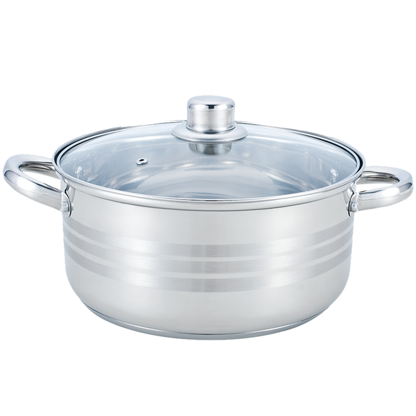 TOO KT-217 5,5 L-es fazék/lábas fedővel, 24cm-es konyhai rozsdamentes edény