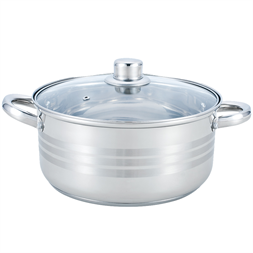 TOO KT-217 5,5 L-es fazék/lábas fedővel, 24cm-es konyhai rozsdamentes edény