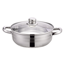 TOO KT-220 3 L-es kétfüles serpenyő fedővel, 22cm-es konyhai rozsdamentes edény
