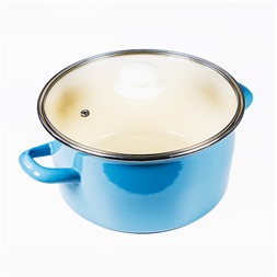TOO LINE BLUE 3,65 literes, 22cm átmérő, 11cm magasságú lábas (fazék) üveg fedővel