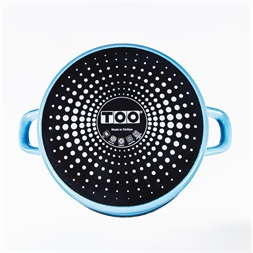 TOO LINE BLUE 3,65 literes, 22cm átmérő, 11cm magasságú lábas (fazék) üveg fedővel
