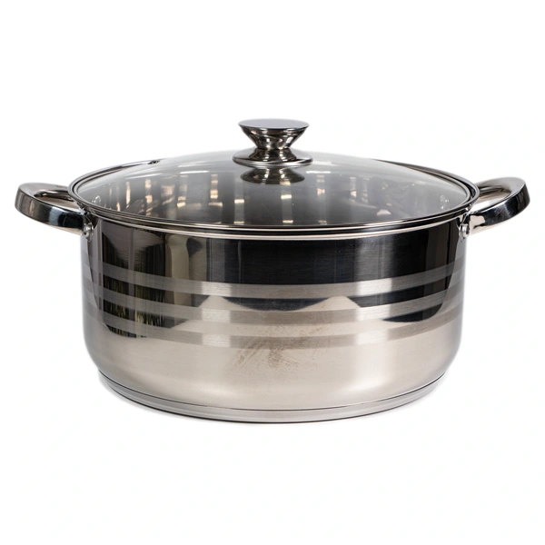 TOO LP-7170-10L prémium rozsdamentes edény 10 liter fazék/lábas+fedő 30 x 14,5cm