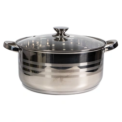 TOO LP-7170-10L prémium rozsdamentes edény 10 liter fazék/lábas+fedő 30 x 14,5cm