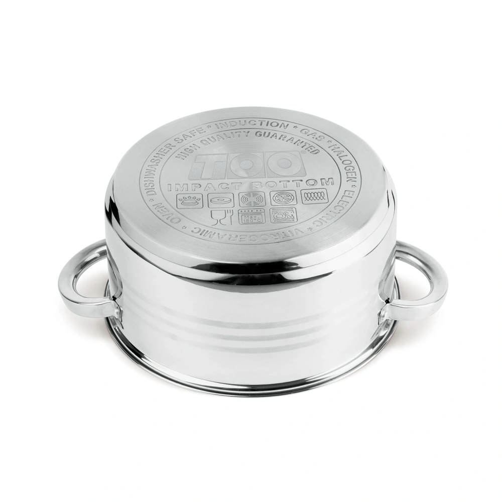 TOO LP-7170 prémium rozsdamentes 6 darabos edénykészlet, 7,2 liter+10 liter+13,3 liter fazék/lábas+fedők