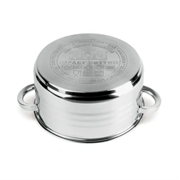 TOO LP-7170 prémium rozsdamentes 6 darabos edénykészlet, 7,2 liter+10 liter+13,3 liter fazék/lábas+fedők