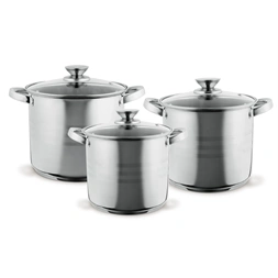 TOO LP-7171 prémium rozsdamentes 6 darabos edénykészlet, 4,3 liter+5,6 liter+7,2 liter fazék/lábas+fedők