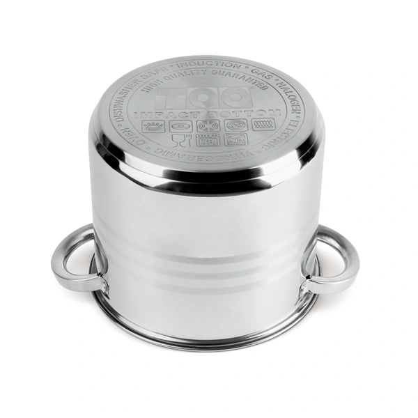 TOO LP-7171 prémium rozsdamentes 6 darabos edénykészlet, 4,3 liter+5,6 liter+7,2 liter fazék/lábas+fedők