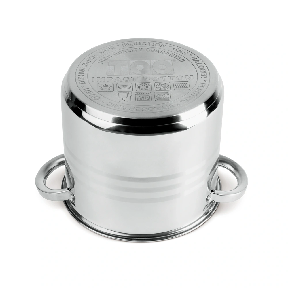 TOO LP-7171 prémium rozsdamentes 6 darabos edénykészlet, 4,3 liter+5,6 liter+7,2 liter fazék/lábas+fedők