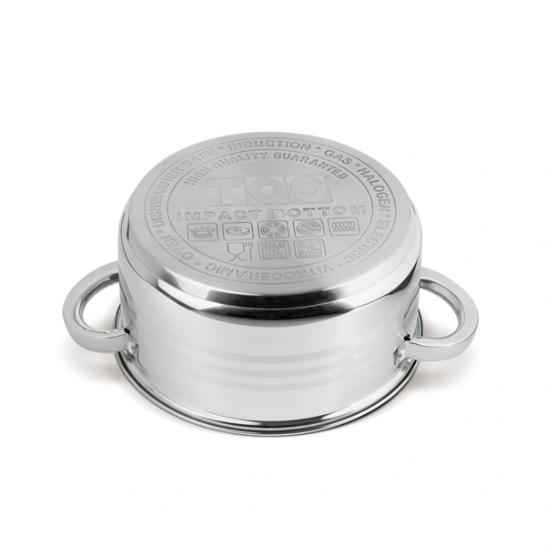 TOO LP-7172 prémium rozsdamentes 6 darabos edénykészlet, 2,3 liter+4,2 liter+5,8 liter fazék/lábas+fedők