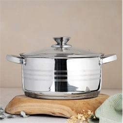 TOO LP-7172 prémium rozsdamentes 6 darabos edénykészlet, 2,3 liter+4,2 liter+5,8 liter fazék/lábas+fedők