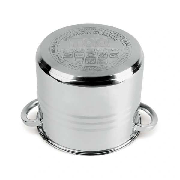 TOO LP-7173 prémium rozsdamentes 6 darabos edénykészlet, 9 liter+11,1 liter+17,5 liter fazék/lábas+fedők