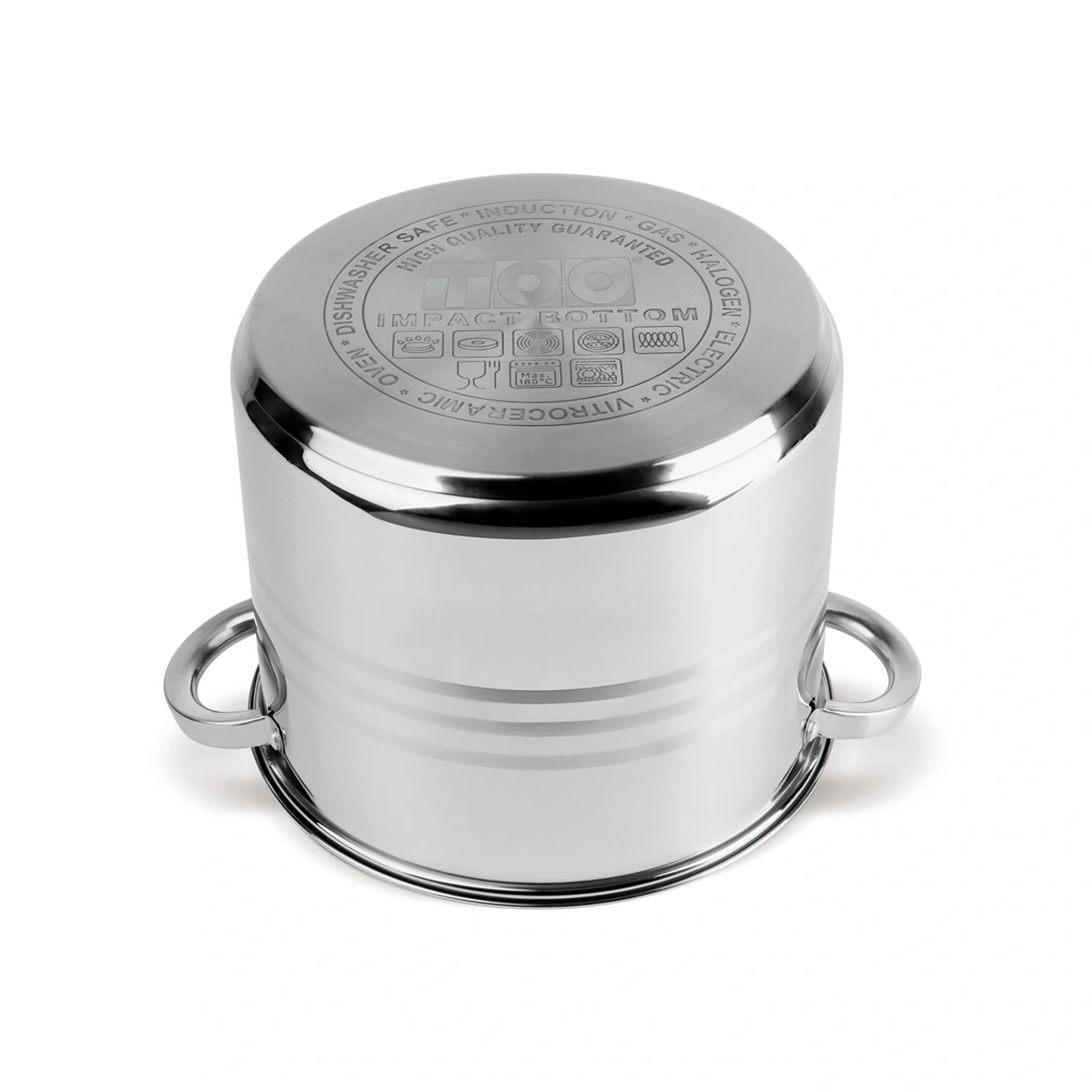 TOO LP-7173 prémium rozsdamentes 6 darabos edénykészlet, 9 liter+11,1 liter+17,5 liter fazék/lábas+fedők