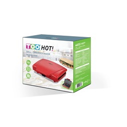 TOO SM-103R-750W 2in1 piros grill - panini szendvicssütő (Újracsomagolt)