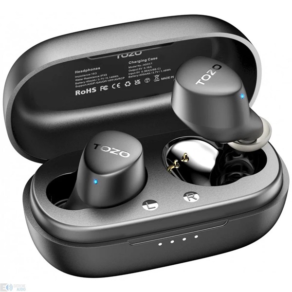 TOZO Agile Dots True Wireless Bluetooth fekete fülhallgató