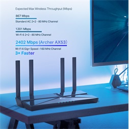 TP-Link Archer AX53 AX3000 Wi-Fi 6 Dual-Band MU-MIMO Vezeték nélküli Gigabit Router