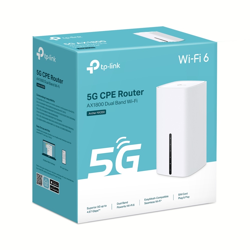 TP-Link Archer NX200 5G AX1800 Wi-Fi 6 Dual-Band Vezeték nélküli Gigabit Router