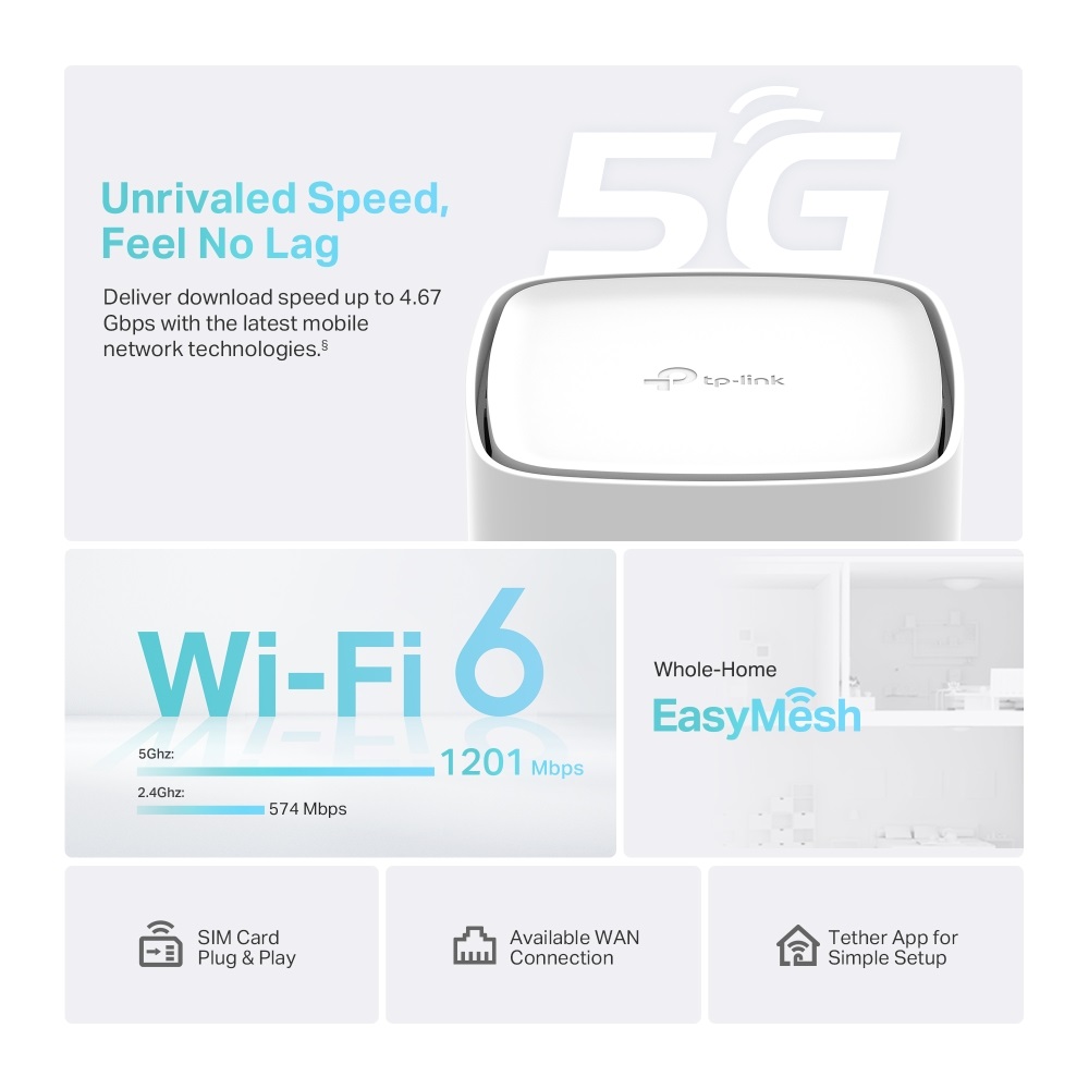TP-Link Archer NX200 5G AX1800 Wi-Fi 6 Dual-Band Vezeték nélküli Gigabit Router