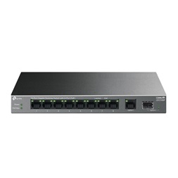 TP-Link LS1210GP 8xGbE PoE+ LAN 1xGbE LAN 1xGbE SFP port nem menedzselhető asztali PoE Switch