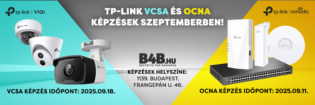 TP-Link OCNA és VCSA felkészítő és vizsga napok a B4B-nél!