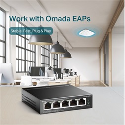 TP-Link TL-SG1005LP 5x10/100/1000Mbps LAN port 4xPoE+ nem menedzselhető asztali switch