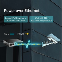 TP-Link TL-SG1005LP 5x10/100/1000Mbps LAN port 4xPoE+ nem menedzselhető asztali switch