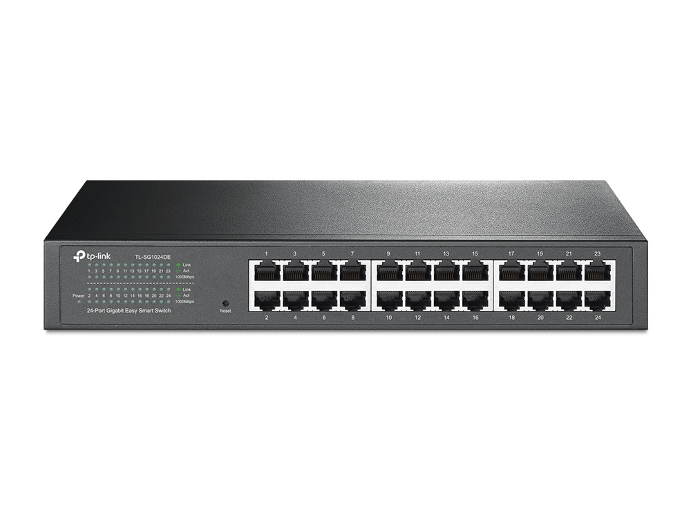 TP-Link TL-SG1024DE 24port 10/100/1000Mbps LAN SMART menedzselhető rack Switch