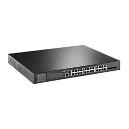 TP-Link TL-SG3428XMP JetStream 24xGbE PoE+ LAN 4x10GbE SFP+ port L2+ menedzselhető PoE+ switch