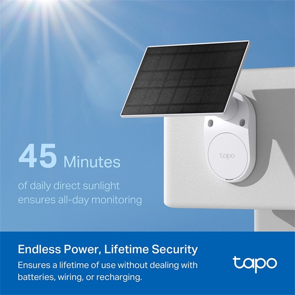 TP-Link Tapo C410 KIT 2K 3MP IP65 kültéri Napelemes biztonsági Wi-Fi kamera szett