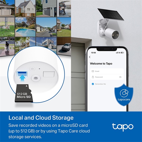 TP-Link Tapo C410 KIT 2K 3MP IP65 kültéri Napelemes biztonsági Wi-Fi kamera szett
