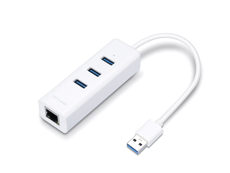 TP-Link UE330 USB 3.0 to Gigabit Ethernet Network Adapter, 3-Port USB 3.0 HUB