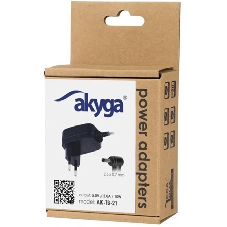 Akyga AK-TB-21 5V / 2A 10W 2.5 x 0.7 mm Tápegység