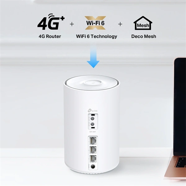 TP-LINK Deco X10-4G(1-pack) 4G+ AX1500 1db - fehér otthoni mesh Wi-Fi 6 rendszer