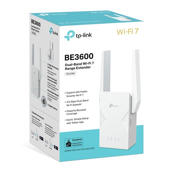 TP-LINK RE225BE BE3600 Wi-Fi 7 hatótávnövelő - R