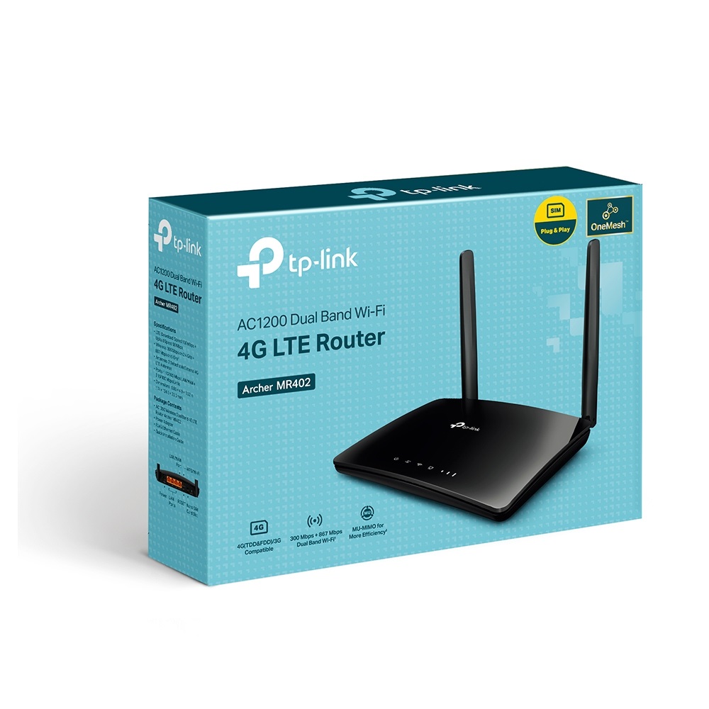 TP-Link Archer MR402 AC1200 vezeték nélküli kétsávos 4G LTE router - R