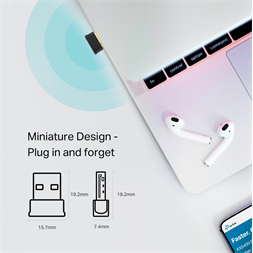 TP-Link Archer T2UB Nano AC600 Nano Dual-Band Vezeték nélküli Bluetooth 4.2 USB Adapter
