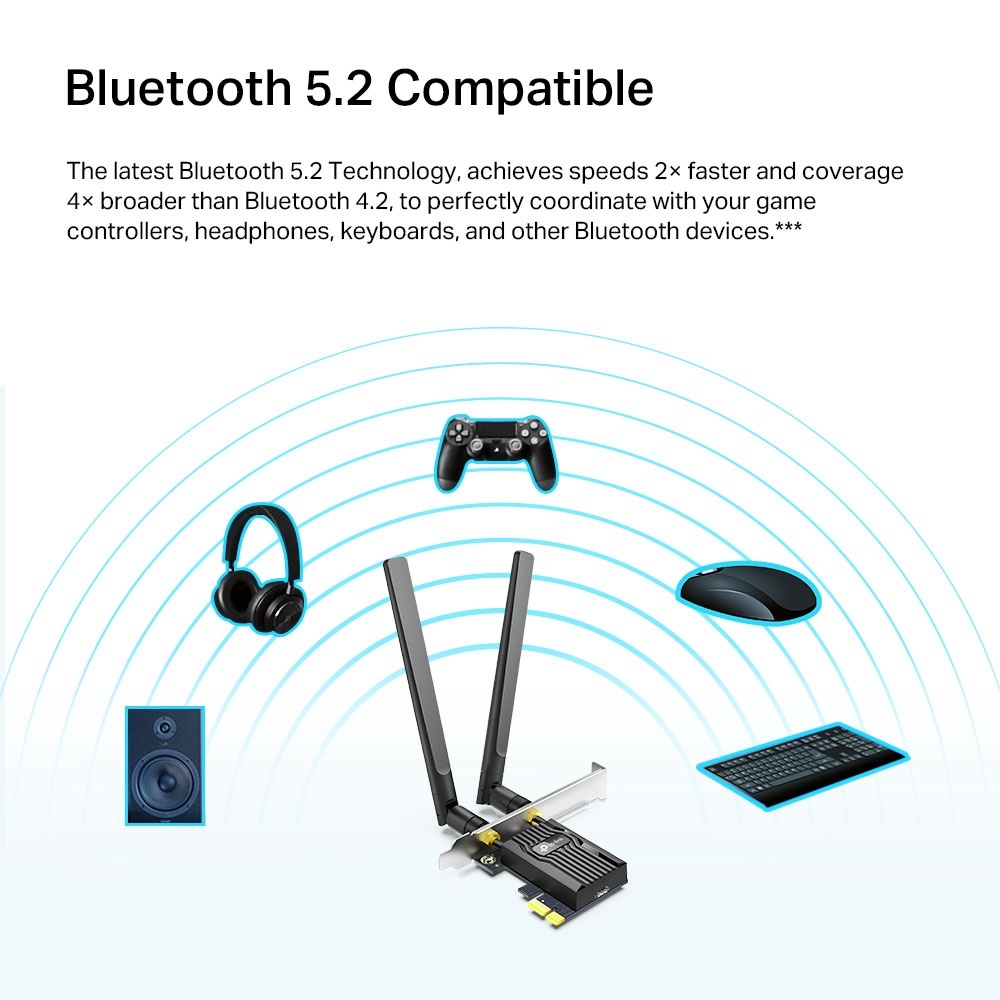 TP-Link Archer TX20E AX1800 Wi-Fi 6 Bluetooth 5.2 PCIe Adapter
