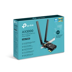 TP-Link Archer TX55E AX3000 Wi-Fi 6 Bluetooth 5.2 PCIe fekete adapter