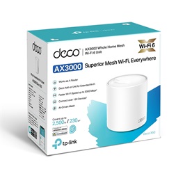 TP-Link DECO X50 AX3000 Whole Home Mesh Wi-Fi 6 802.11ax vezeték nélküli rendszer (1db-os)