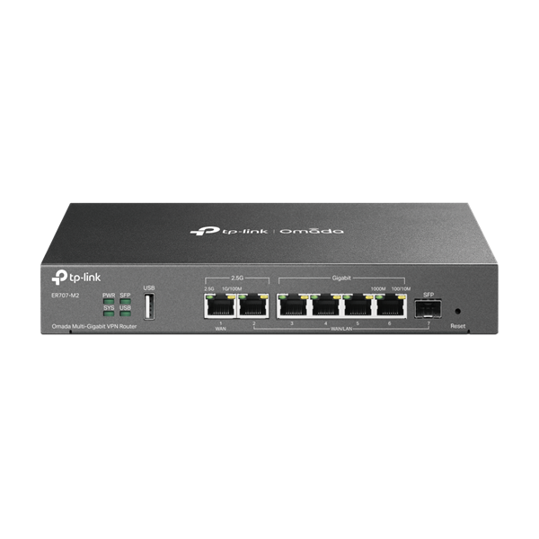 TP-Link ER707-M2 Omada 4xGbE LAN, 1x 2.5GbE LAN, 1xGbE SFP WAN/LAN port VPN Router
