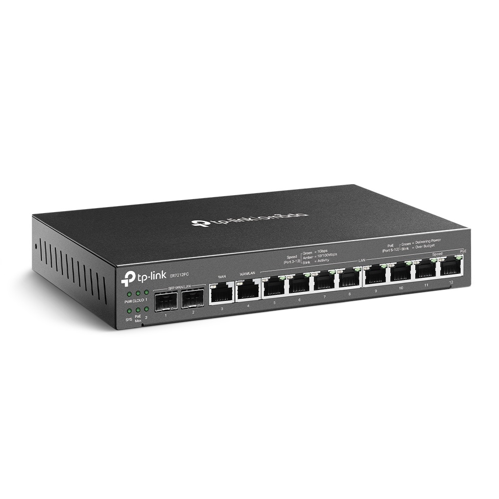 TP-Link ER7212PC Omada 8xGbE LAN, 1xGbE LAN/WAN, 1xGbE WAN, 2xSFP WAN/LAN port 3-in-1 VPN Router