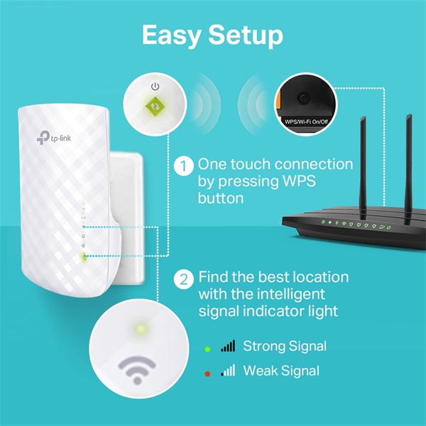 TP-Link RE220 AC750 Mesh Wi-Fi tartomány bővítő, hatótávnövelő
