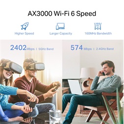 TP-Link RE705X AX3000 Mesh Wi-Fi 6 fehér lefedettség növelő