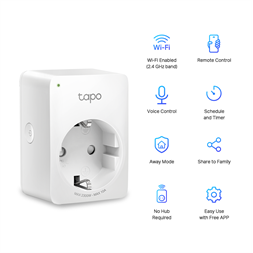 TP-Link TAPO P100(1-pack) fehér Wi-Fi aljzat