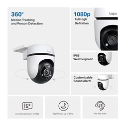 TP-Link TC40 FullHD IP65 Night Vision fehér kültéri biztonsági Wi-Fi kamera -R