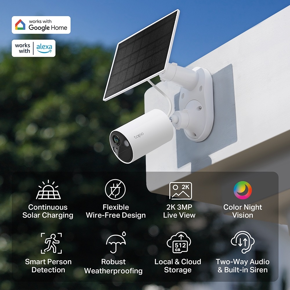 TP-Link TC82 KIT napelemes fehér biztonsági kamera szett -R